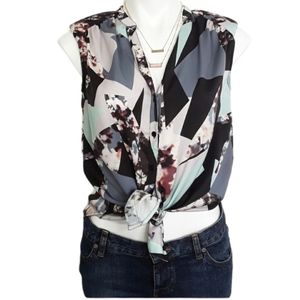 Nordstrom's Trouvé Blue Sleeveless Blouse EUC XS